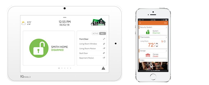 Allied Home Security Qolsys Panel and Smart iPhone App