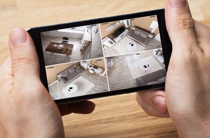 monitoring house from security cameras