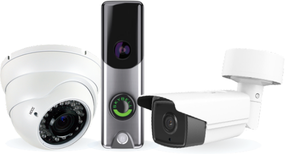 Three security cameras