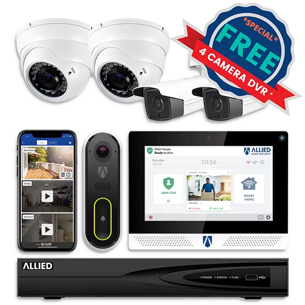 Free 4 Camera DVR with Smart Home System