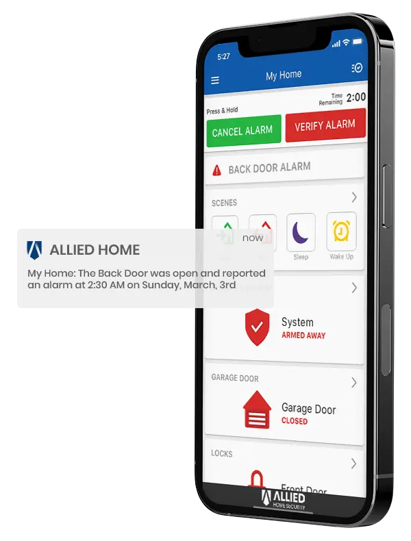 Alarm Response on Smart Home App